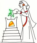 Chaste in the courtyard